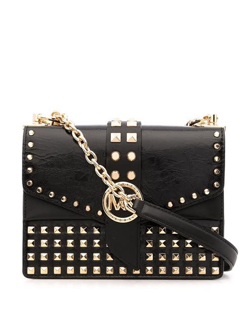 black michael kors cross bag|Michael Kors studded crossbody bag.